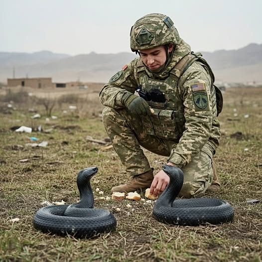The soldier fed snakes for fun, He did not know what would happen one day