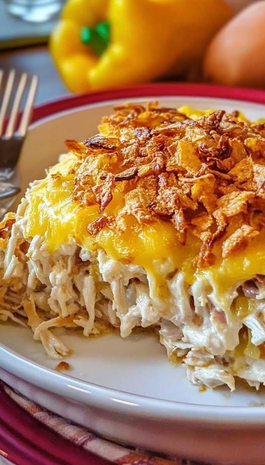 Chicken Casserole with a Crunchy Topping!