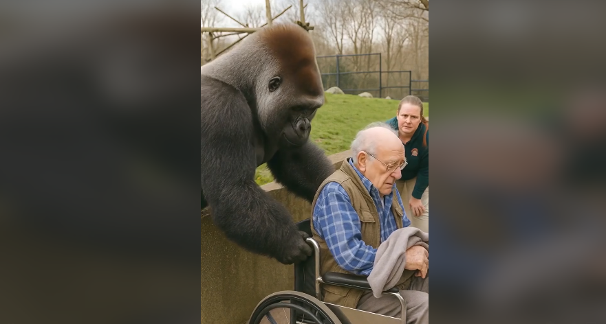 At the zoo, a gorilla suddenly attacked a man in a wheelchair, grabbed the handles of his chair, and refused to let go! the zookeepers tried to save the man, but then something completely unexpected happened