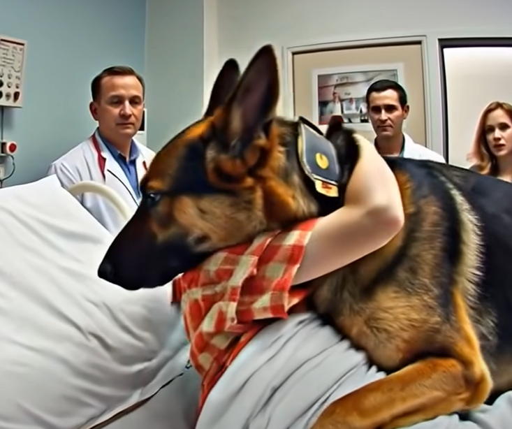 Before the surgery, the boy hugged his dog, but suddenly the dog jumped off the bed and lunged at one of the doctors! everyone was horrified when they realized the reason for the dogs strange behavior
