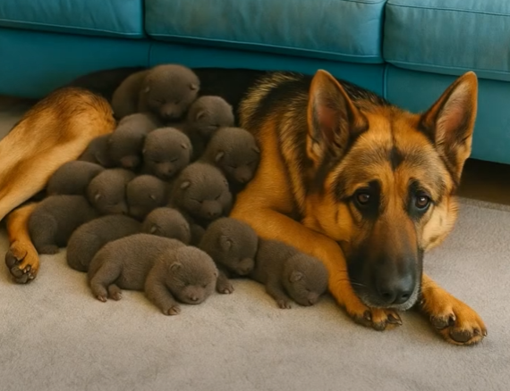He Assisted a Stray German Shepherd in Labor, Moments Later, the Vet Was Shocked by the Unexpected Birth